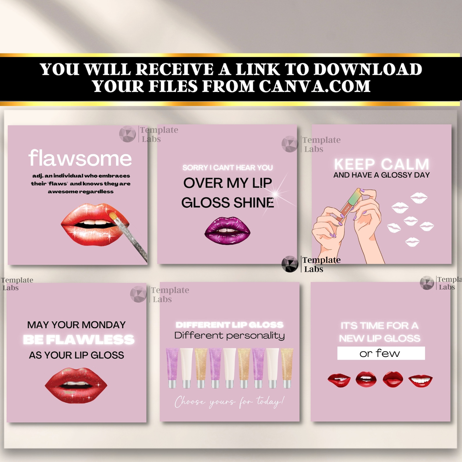 Lip Gloss Flyer, Lip Gloss Templates, Lip Gloss Quotes, Instagram Quote