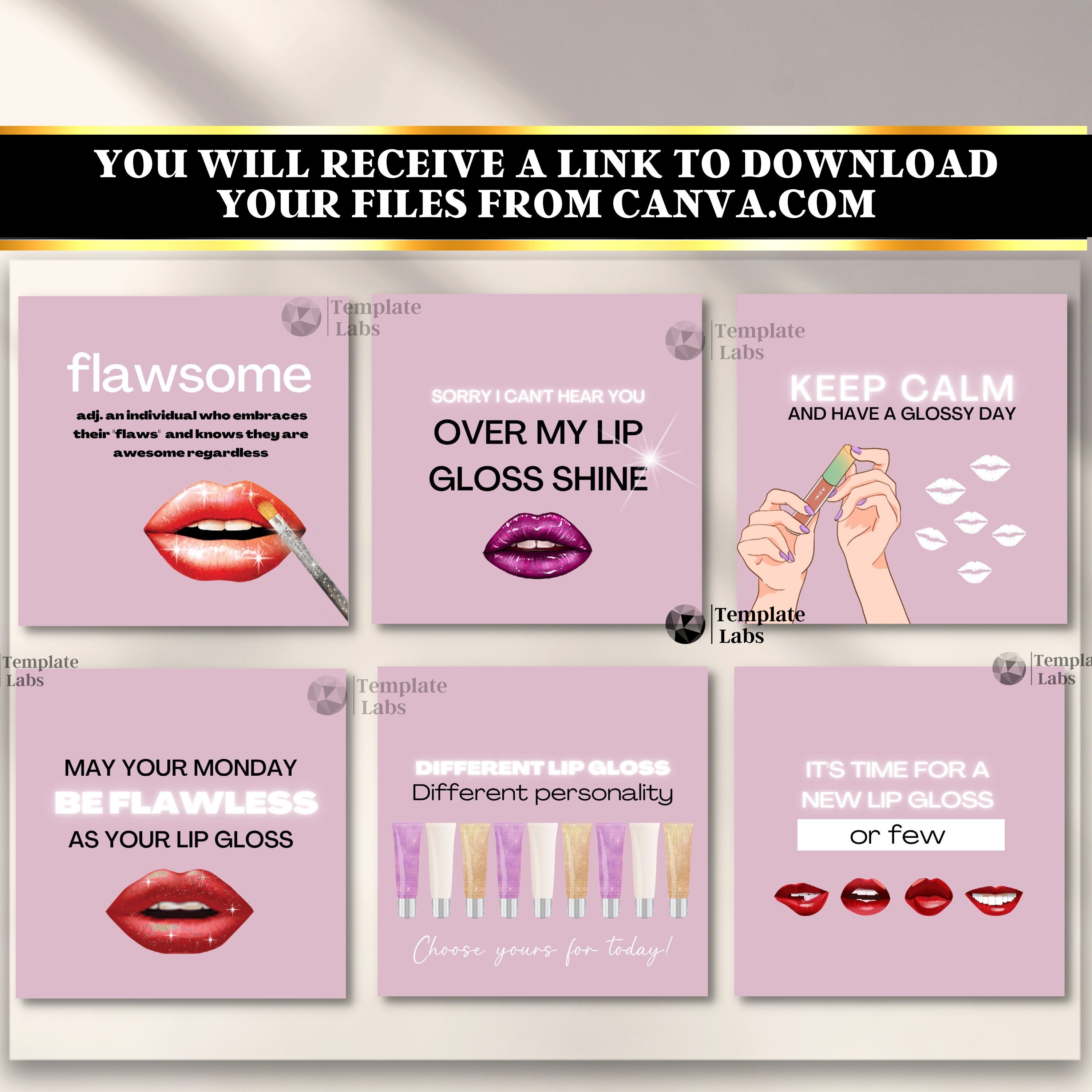 Lip Gloss Flyer, Lip Gloss Templates, Lip Gloss Quotes, Instagram Quote