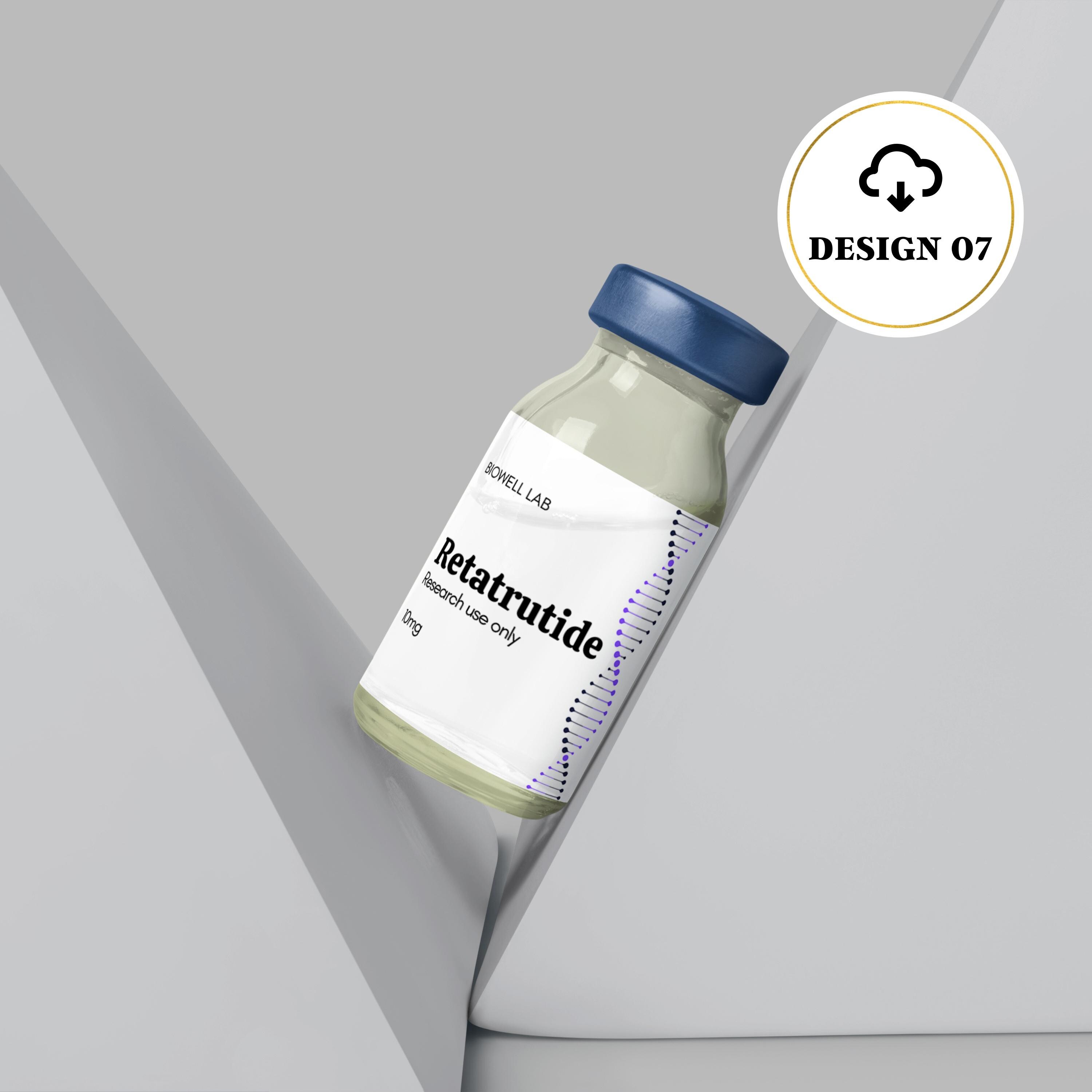 amble retatrutide Reta Label Template, Vial Label Template, Printable Label, Editable Label,  DIY Canva, Canva Templates