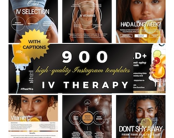 IV Hydration Social Media Vorlagen, Iv Vitamintherapie, IV Therapie Marketing, IV Therapie Vorlagen, Instagram Vorlagen, Canva Vorlagen