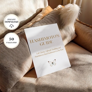 Hashimotos Guide, Hashimotos Patient Teaching Guide, Hashimoto&#39;s disease, Thyroid Tracker, Printable Guide, 50 Pages, Digital Download