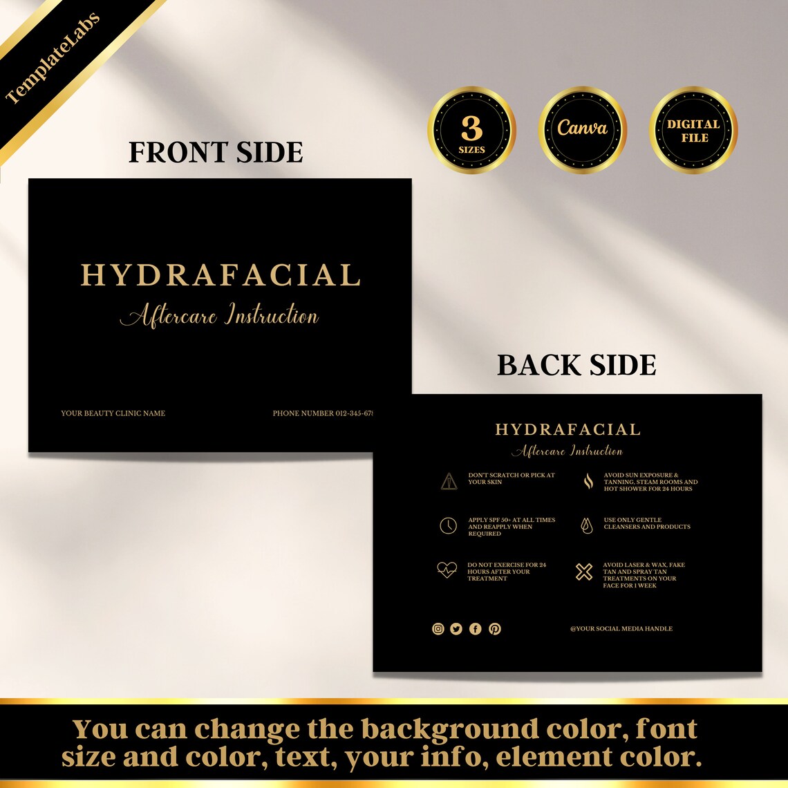 Hydrafacial Aftercare Aftercare Card Esthetician Aftercare Etsy