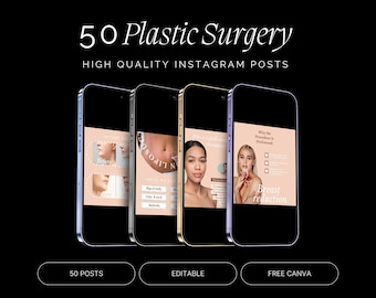 Plastic Surgery Flyer, MedSpa Canva Template, MedSpa Instagram, Social Media Templates, Instagram Post Editable, Medical Aesthetics