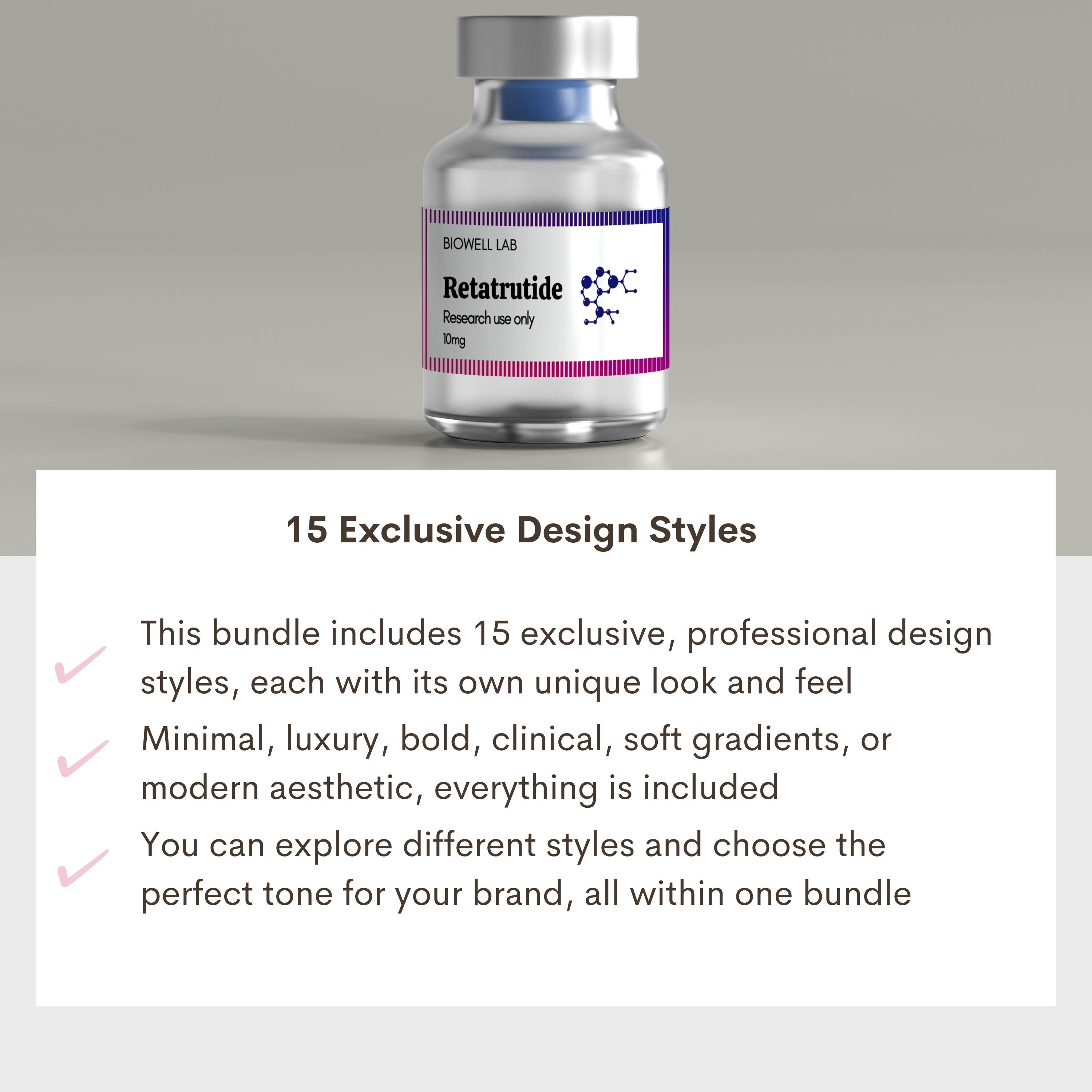 Reta Label Reta Label Template, Vial Label Template, Printable Label, Editable ...