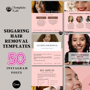 Sugar Hair Removal, Sugaring Flyer, Sugar Wax Hair Removal, Hair Removal Instagram Post, Editable Instagram, Instagram Content