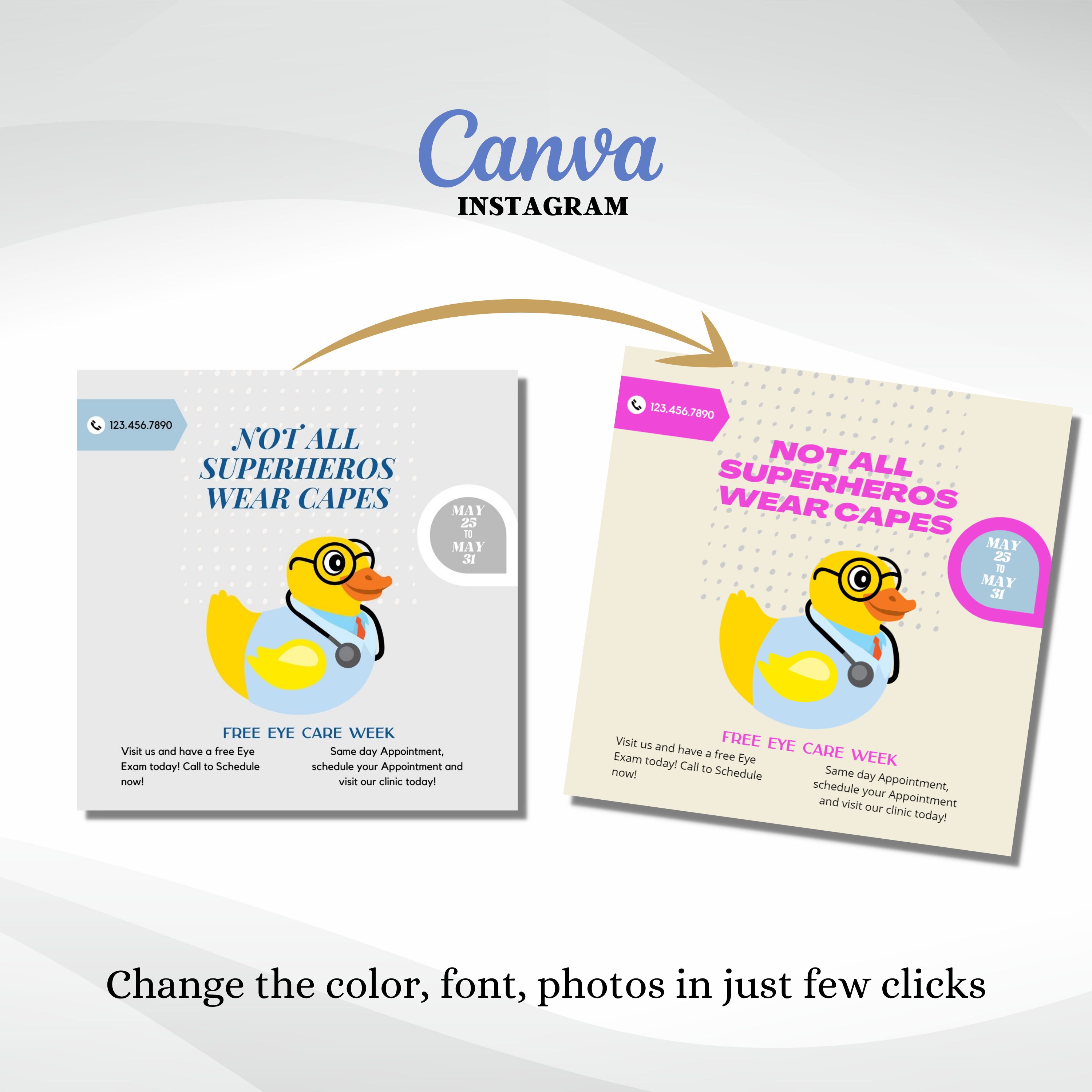 Optometry Instagram, Eye Doctor Social Media, Instagram Post Template ...