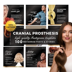 Cranial Prosthesis, Hair system, Instagram Content, Instagram Posts, Canva Templates, Editable Posts, E Flyers, DIY Flyers