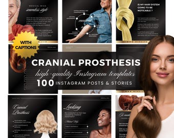 Cranial Prosthesis, Hair system, Instagram Content, Instagram Posts, Canva Templates, Editable Posts, E Flyers, DIY Flyers