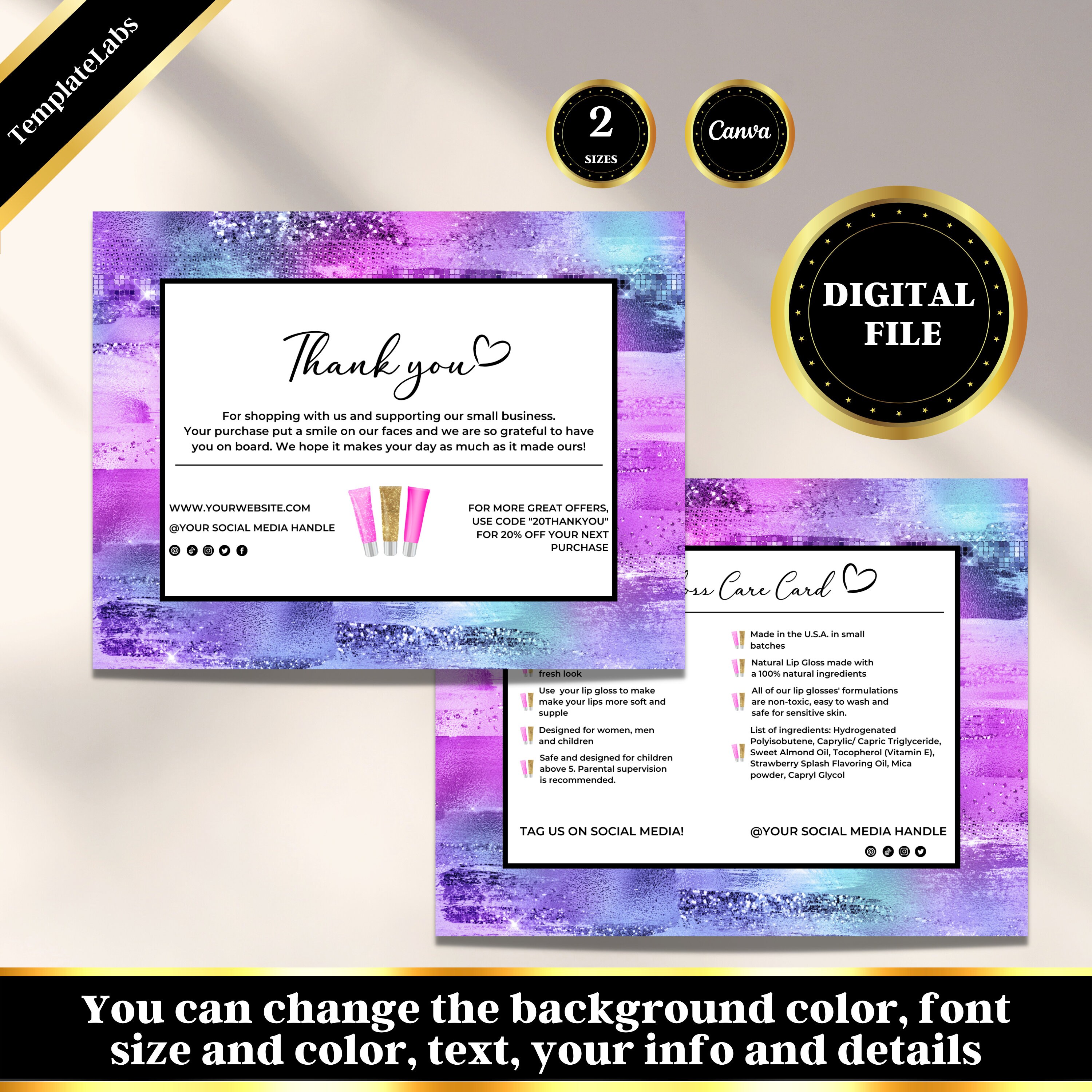 Care Instructions for Lip Gloss Lip Gloss Flyer Lip Gloss Etsy