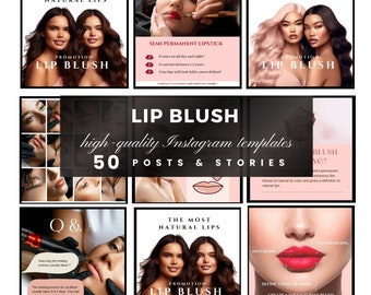 Lip Blushing Instagram, PMU lip blushing, PMU Instagram Posts, PMU Posts, Pmu Flyers, Lip Tattoo, Pmu Templates, Canva Template, Diy Canva