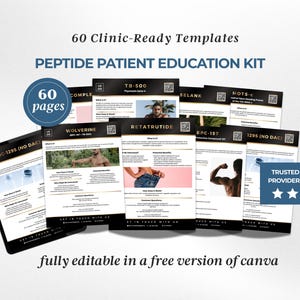 Peptide Patient Guide, Peptide Education, Peptide Handouts, Peptide Ebook, Patient Information Guide, Peptide Therapy Patient E book