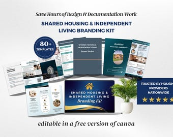 Independent Living Kit, Shared Housing Flyer Bundle, Supported Living Templates, Group Home Flyers, Intake Forms,  Forms Bundle