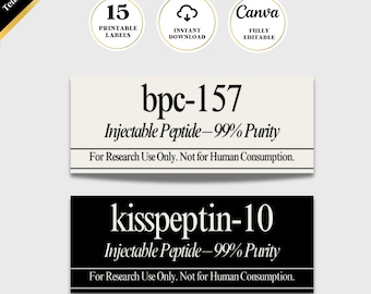 Pep Etikettenvorlage, Pepp Etiketten Canva, druckbare Etikett, Niimbot Etiketten, Etikettenpaket, druckbare Etikettenvorlage, 2 Größen