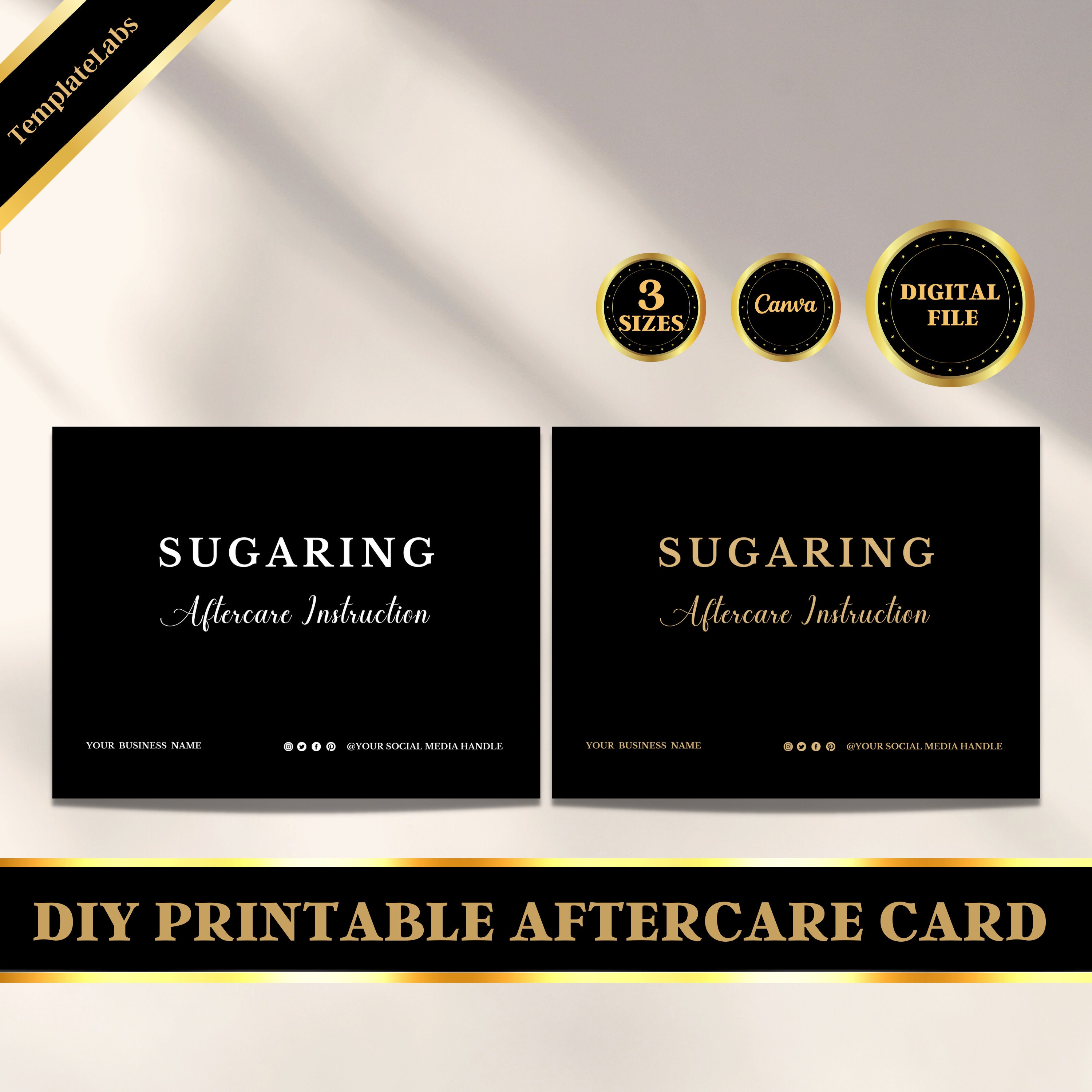 Sugaring After Care Sugar Wax Card Sugaring Wax Hair Etsy