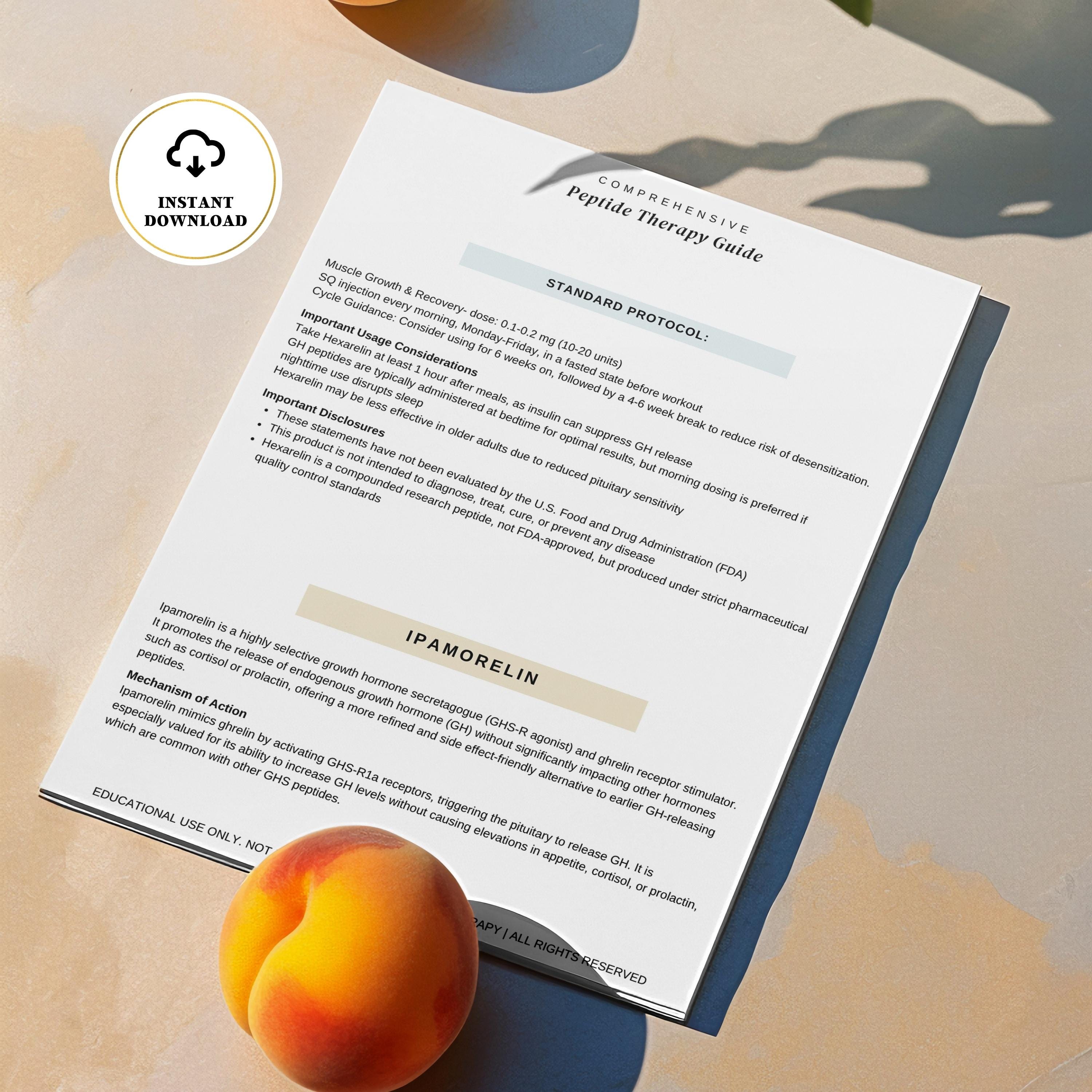 Peptide Information Sheet, Dosing Guide, Protocol Guide, Practitioner  Reference Guide, Formulas and Cheat Sheet, Canva Template
