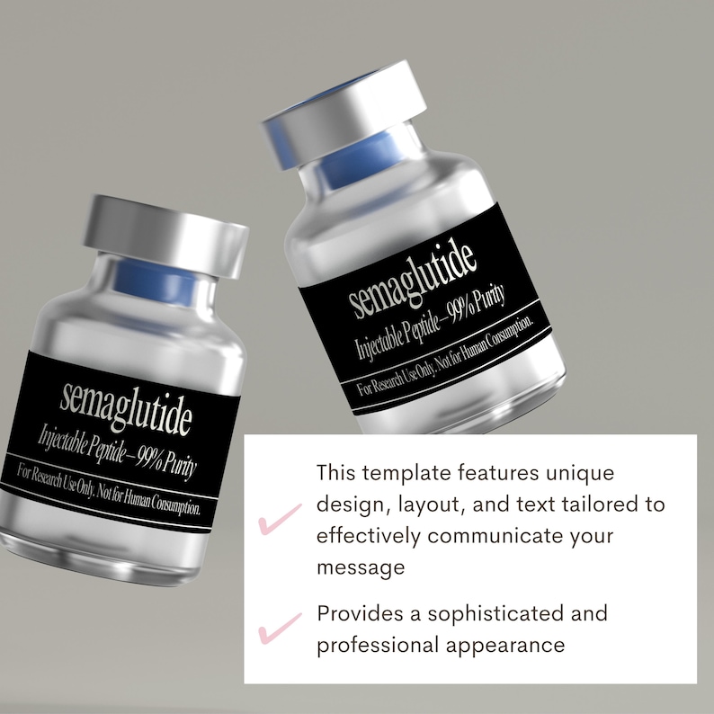 Peptide Label Template, Peptide Labels Canva, Printable Label, Peptide ...