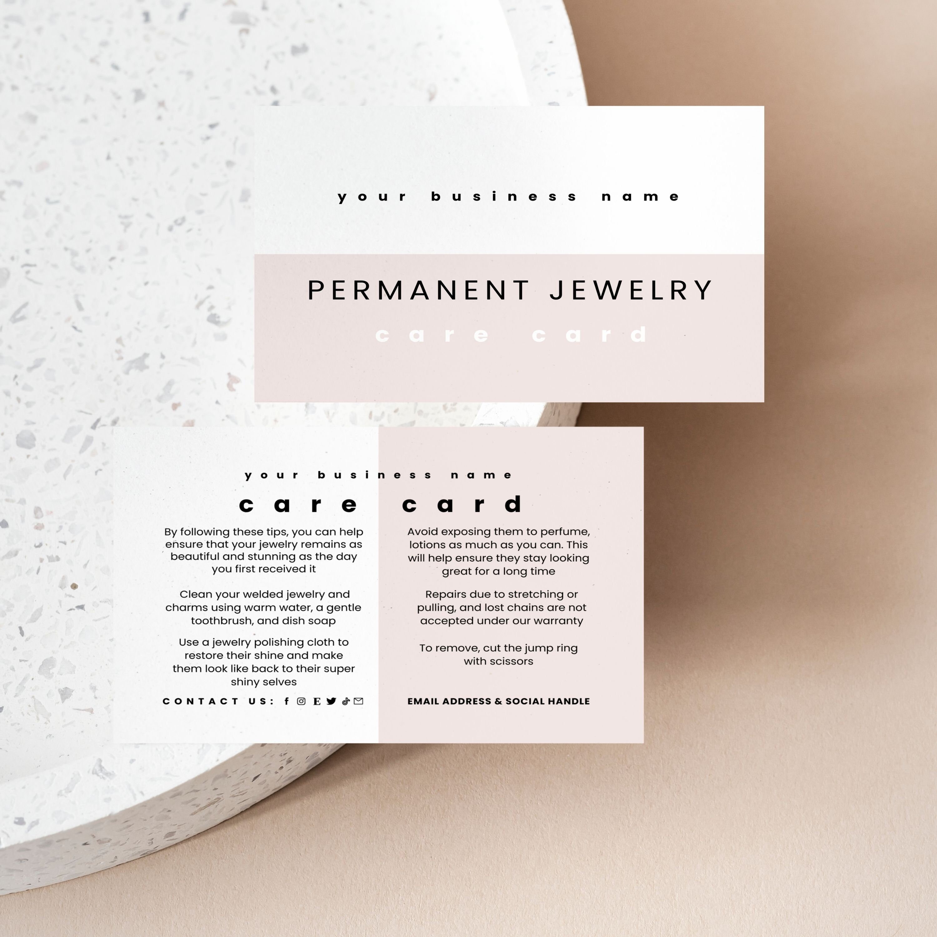 Permanent Jewelry Business Starter Kit, Permanent Jewelry Consent Forms, Permanent  Jewelry Warranty Card, Permanent Jewelry Instagram Posts 