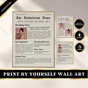 Esthetician Decoration, Skin Decor, Skincare Poster, Dermatology Poster, Dermatology Prints, Beauty Prints, Digital Download, Set of 3