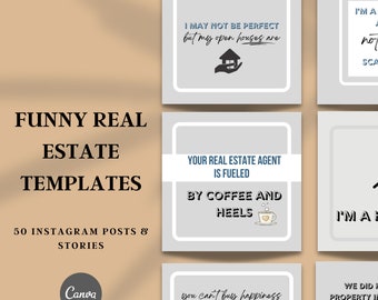 50 Funny Real Estate Social Media, Funny Real Estate Posts, Funny Real Estate Quotes, Real Estate Marketing Instagram, Marketing Real Estate