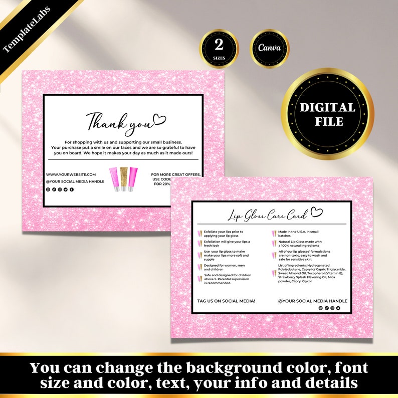 Care Instructions for Lip Gloss Lip Gloss Flyer Lip Gloss Etsy