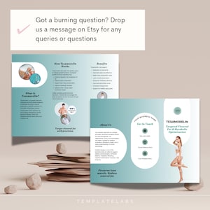 Tesamorelin Trifold Brochure Template, Canva Brochure, Editable Brochure, Pep. Therapy Template, Canva Template image 10