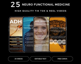 Functional Medicine Instagram, Functional Neurology, Instagram Reels, Neuro Functional Medicine, TikTok Videos, DIY Videos, Edit in Canva