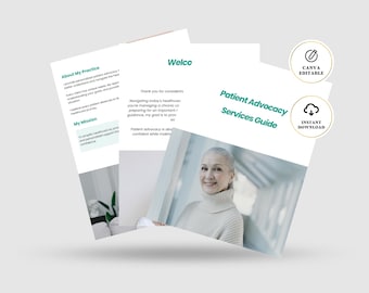 Patient Advocate Template, Patient Advocacy, Healthcare Navigator, Healthcare Consultant, Healthcare Services, Canva Template, Canva Flyer