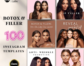 Botox And Filler Instagram Posts, Botox Instagram, MedSpa Template for Instagram, Injector Instagram, Canva Social Media Flyers, DIY Flyer