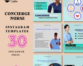 Home Care Flyer, Elderly Care Business Templates, Home Health Nurse Template, Nurse Caregiving, Instagram Post, Editable Canva Template