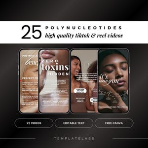 Polinukleotydy, Dermatologia Media społecznościowe, MedSpa Reels, Filmy TikTok, Filmy Reel, Wideo Instagram, Pielęgniarka kosmetyczna, Szablony Reel