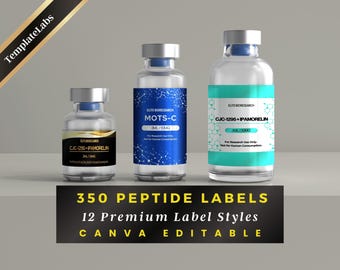 Pep Labels, Pep Label Template, Printable Label, Reta Label Template, Editable Label, DIY Canva Templates