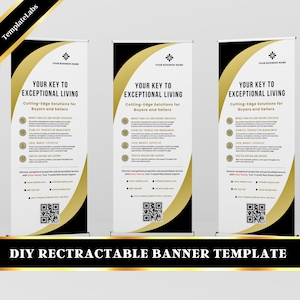 Retractable Banner Real Estate, Realtor Banner Template, Roll Up Banner, Event Banner, Fully Editable Template, Canva Banner, DIY File