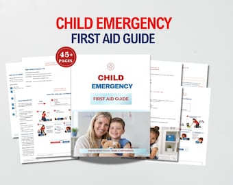 Child First Aid Book, Child CPR Guide, Child First Aid Printable, First Aid For Children, Printable Guide, First Aid Quick Reference