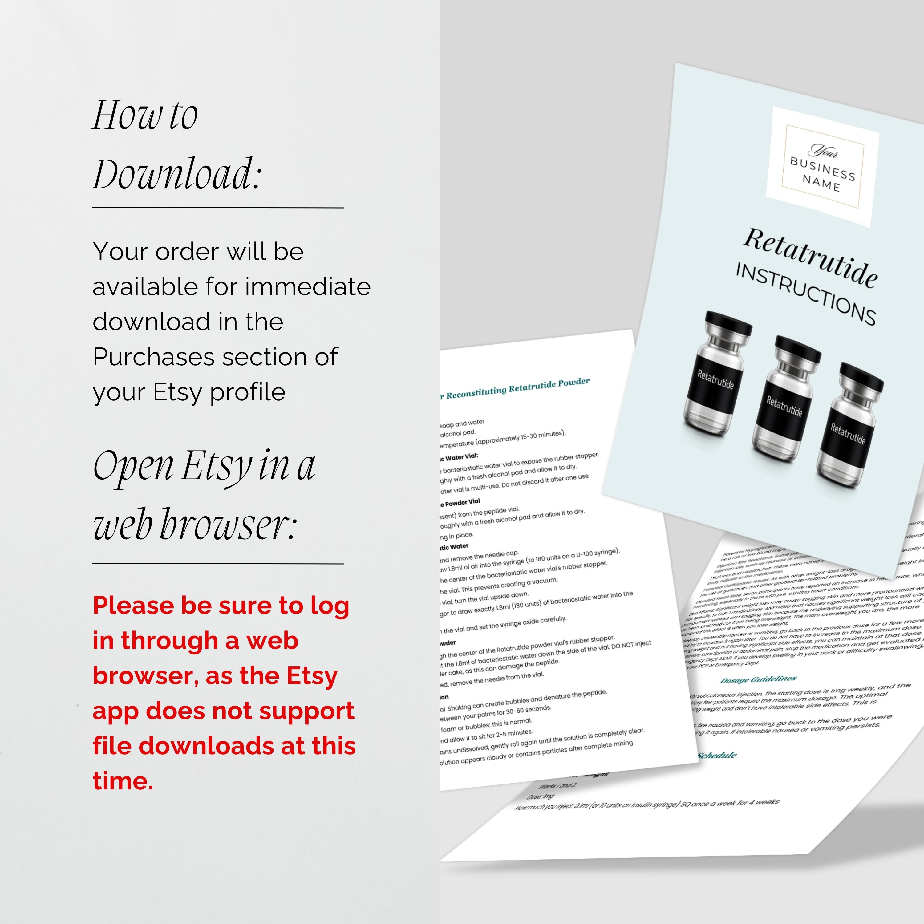 retatrutide instructions for use Retatrutide Instructions, Retatrutide Info Card, Peptide Therapy  Information, Medspa Patient Education Template, Canva Template
