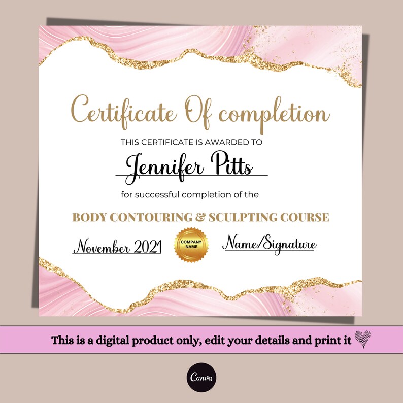 Body Contouring Certificate, Body Sculpting Certificate, DIY