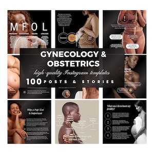 Gynecology, Obstetrics And Gynecology, OB GYN, Health Template, Instagram Content, Instagram Posts, Edit in Canva, DIY Templates