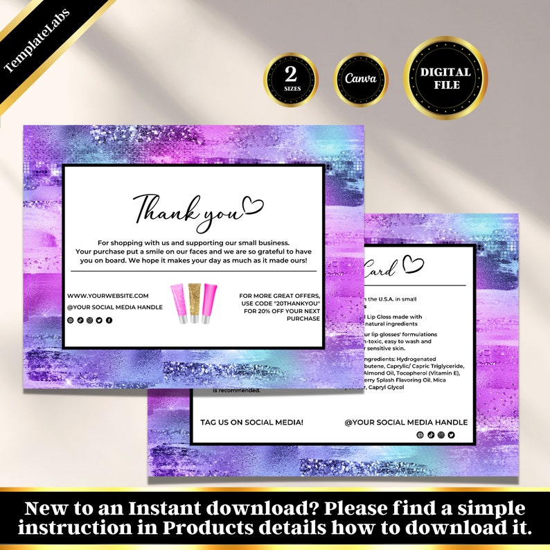 Care Instructions for Lip Gloss Lip Gloss Flyer Lip Gloss Etsy