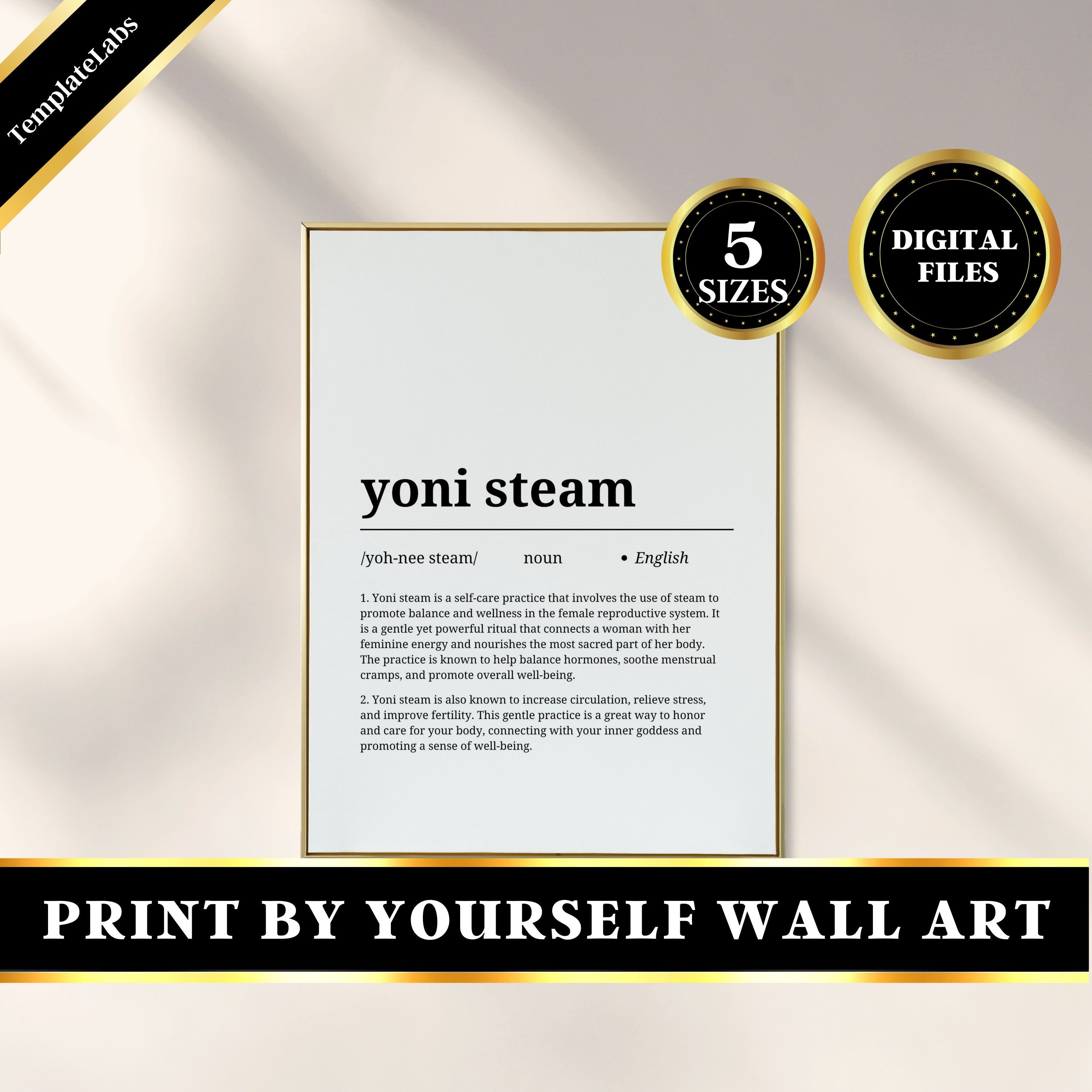 V Steam Definition Poster, Yonisteam, Vajacial, Yoni Steam, Beauty ...