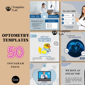 Optometrie Instagram, Eye Doctor Social Media, Instagram Post Template Canva, Instagram Content, Business Instagram, Marketing Vorlagen