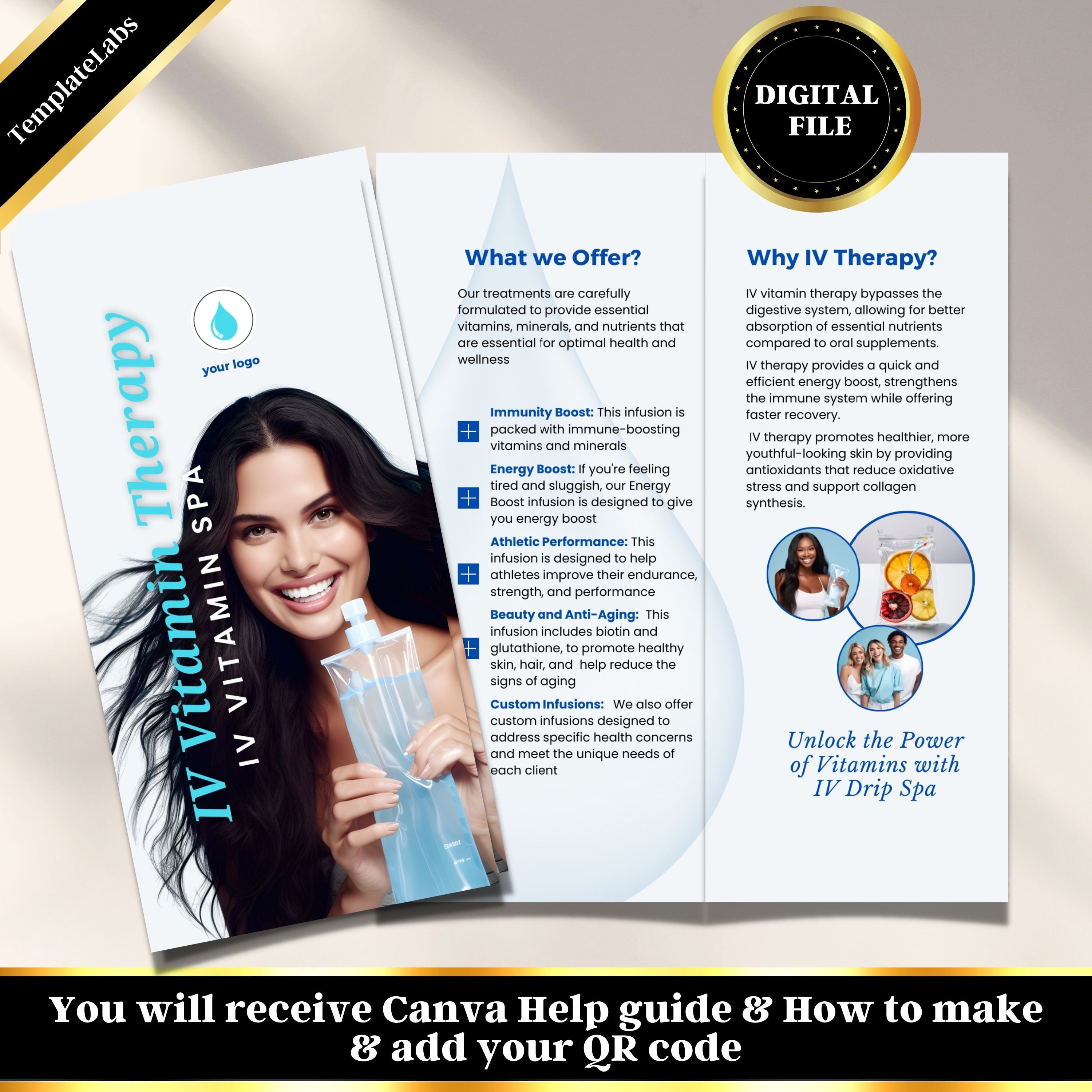 IV Vitamin Therapy Marketing, IV Drip Business, DIY Template, Iv