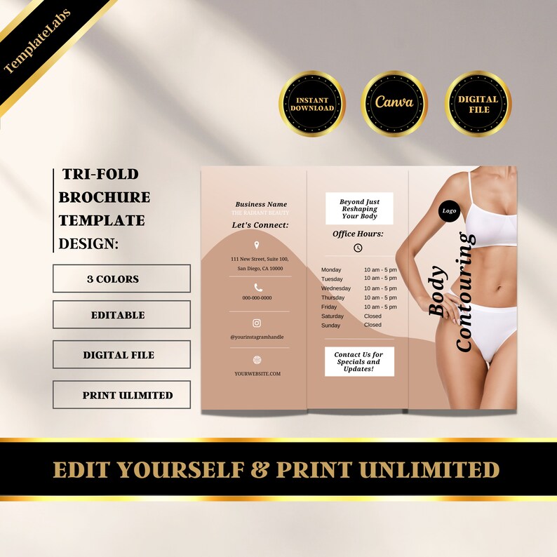 Body Contouring Price List Brochure Body Sculpting Brochure Etsy