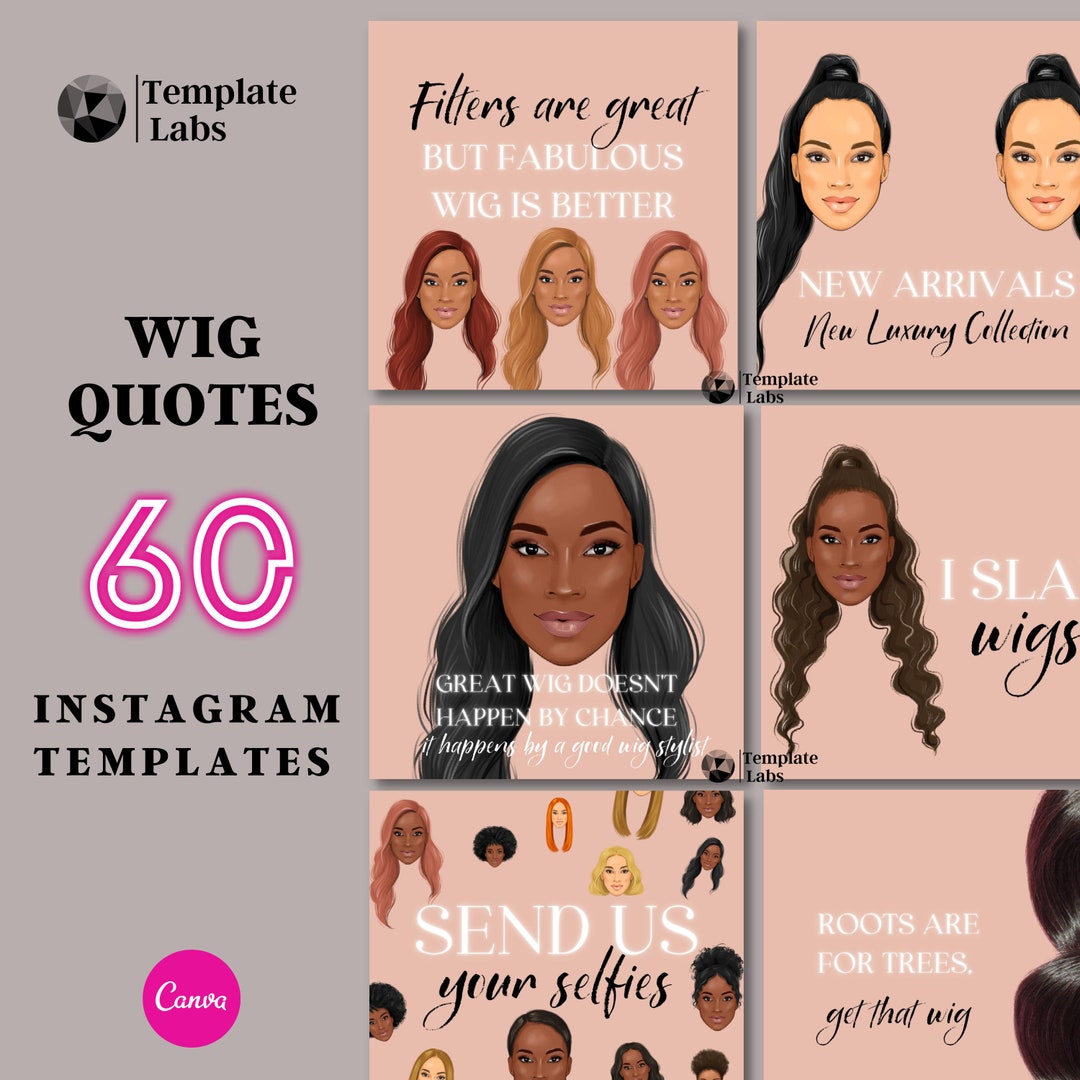 Wig Quotes, Wig Instagram Templates, Wig Flyer, Wig Business Instagram
