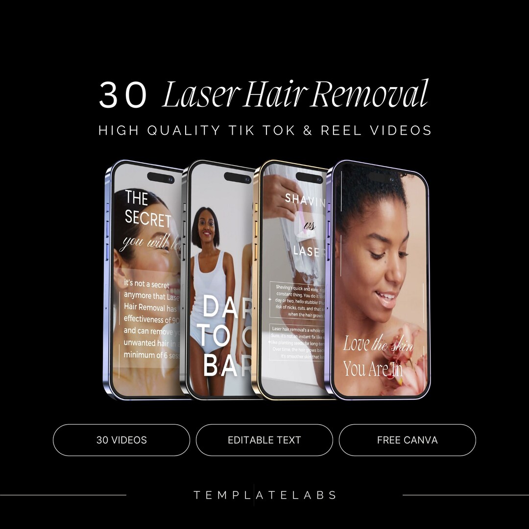 Laser Hair Removal Instagram Reels, IPL Hair Removal Insta, Medspa