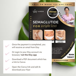 Weight Loss Clinic Flyer, Weight Loss Clinic, Printable Flyer, Editable ...