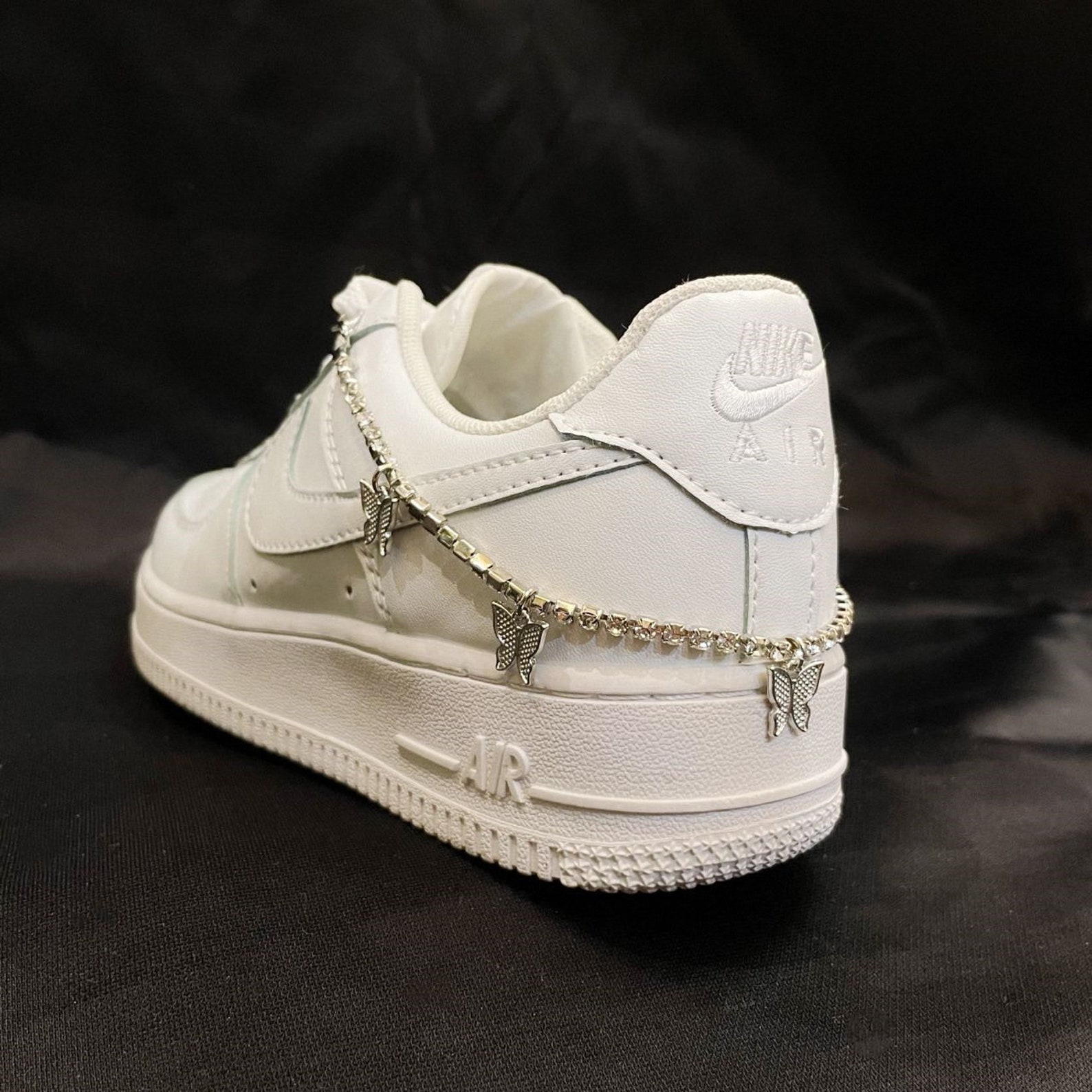 Bling Butterfly Pearl Chain for Shoes Custom Af1 Shoes Etsy