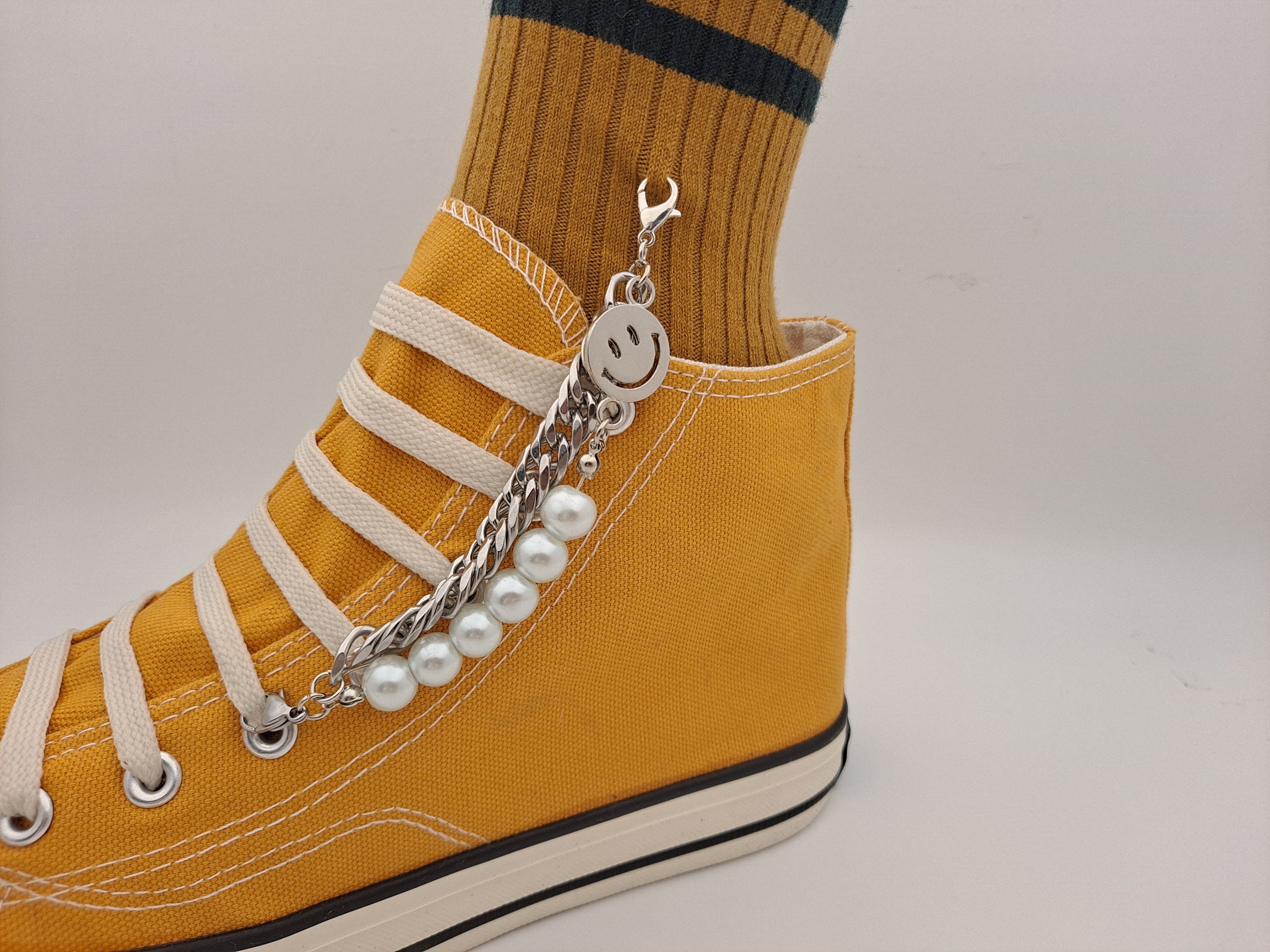 Smiling chain Shoelace accessories custom af1 shoes pins air Etsy