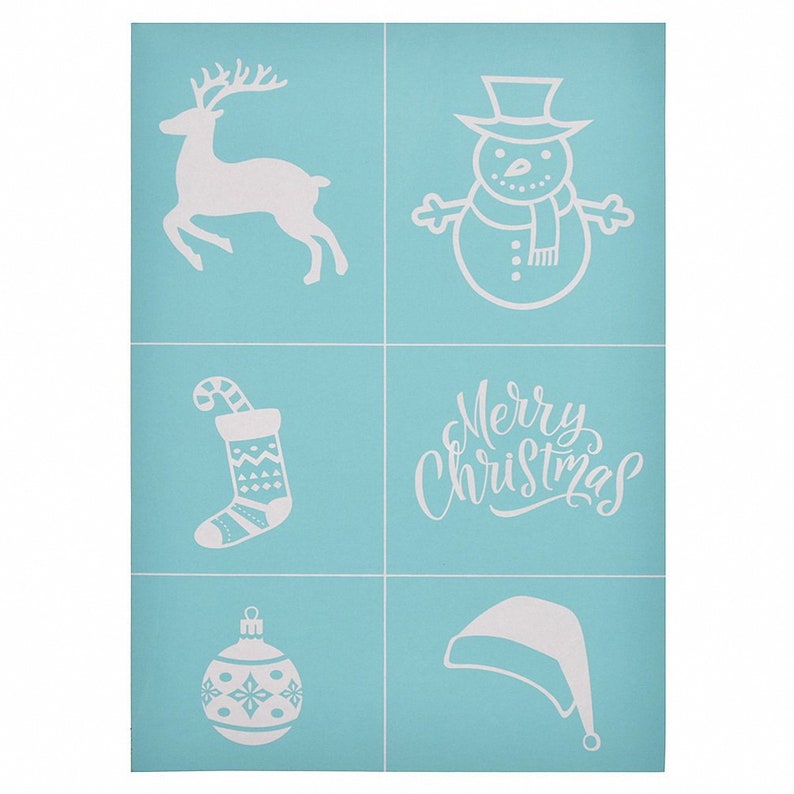 Merry Christmas Creative Printed Silk Screen Stencils Printing Etsy