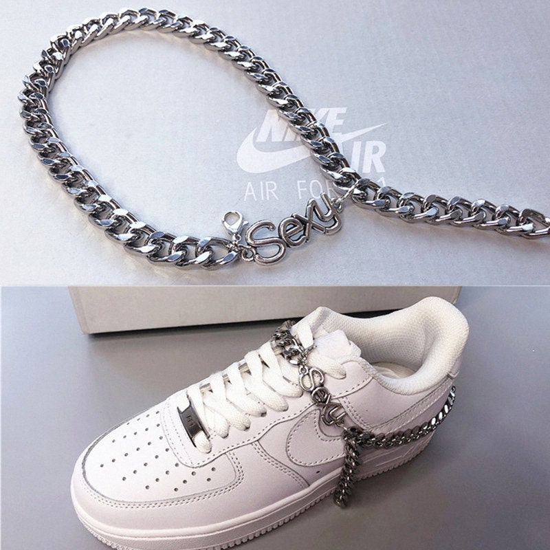 Shoelace chain for custom af1 shoes accessory shoe laces pins Etsy