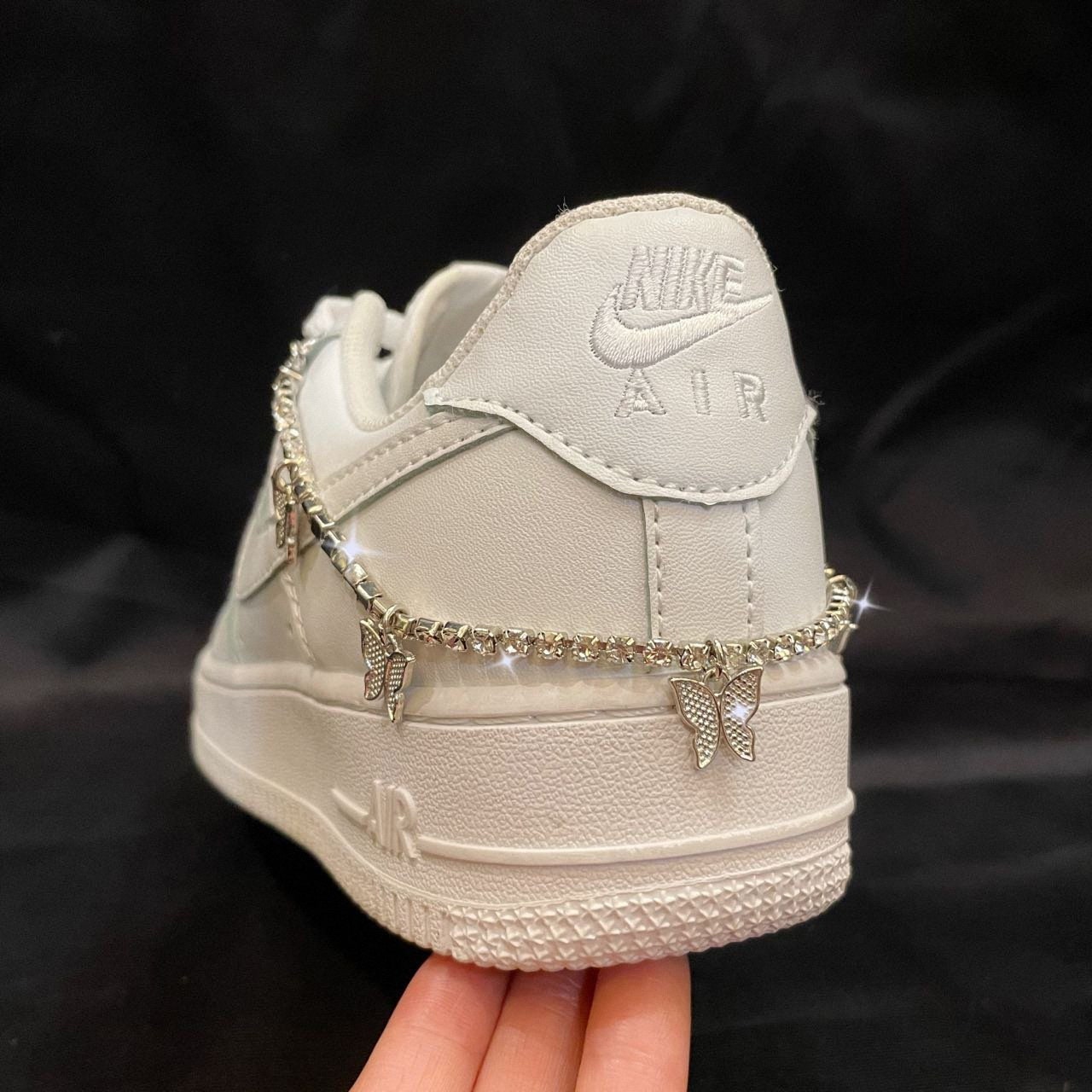 Bling Butterfly Pearl Chain for Shoes Custom Af1 Shoes Etsy