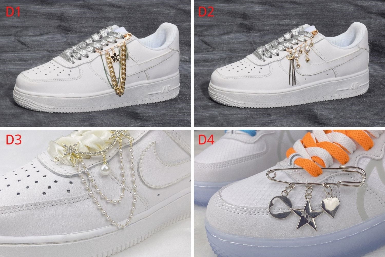 Shoelace accessories custom af1 shoes pins air force 1 Etsy